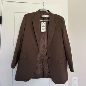 Zara chocolate blazer